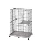  кошка клетка широкий 2 уровень светло-серый PEC-902V ( кошка для клетка домашнее животное клетка одним движением дверь товары для домашних животных Iris o-yama). покупка 