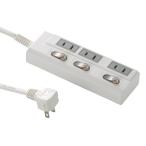 Yahoo! Yahoo!ショッピング(ヤフー ショッピング)オーム電機 LED個別スイッチ付き 節電タップ 3個口 3m （品番）00-1964 HS-T1964W[電源タップ・延長コード:個別スイッチ付タップ]