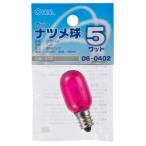 オーム電機 カラーナツメ球 E12 5W クリアピンク06-0402 LB-T205-CP[白熱球:ナツメ球] 爆買