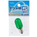 オーム電機 カラーナツメ球 E12 5W クリアグリーン06-0404 LB-T205-CG[白熱球:ナツメ球] 爆買