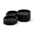 WAKI 和気産業 ハイパー防振ゴムマット EGH005 ブラック 洗濯機・冷蔵庫用 25mm×70φ（40〜60mm）4枚入