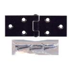 （メール便可）和気産業 横長丁番 黒塗 25mm BH-461