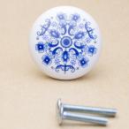 （メール便可）WAKI 和気産業 セラミックつまみ 38mm 白花04 TW-152