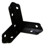 WAKI 和気産業 カラー隅金 三方面 黒 47X47mm IH-034