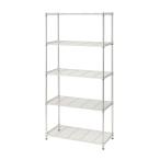 スチールラック 幅85cm 5段 WR22-85175 ポール径22mm システムワイヤーラック ワイヤーラック ドウシシャ (同梱不可)
