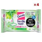 まとめ買い×4個セット 花王 クイックルワイパー 立体吸着ウエットシート シトラスハーブの香り 16枚入