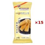 まとめ買い×15袋セット 三浦製菓 自然味良品 バニラウエハース 14枚