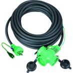 ■NICHIDO リペアポッキン延長コード 屋外型 アース付 20m 極太ソフト電線SVCT2.0【1620447_0】[店頭受取不可]