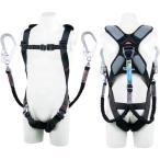 ■TSUYORON スマートハーネス ツインランヤード付き 伸縮式ノビロン(BK) 黒 Mサイズ【1638180:0】[店頭受取不可]