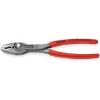 ■KNIPEX スリップジョイントプライヤー ツイングリップ プラスチックハンドル 200mm【3371068:0】[店頭受取不可]
