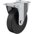 ■ユーエイ プレート式 固定 キャスター 導電ゴム 車輪径100mm  Eタイプ ER型 取付寸法82×40【3640476:0】[店頭受取不可]