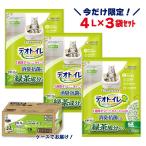 ショッピングデオトイレ [即納在庫品] 【ケース販売】 ユニチャーム デオトイレ 緑茶成分入り消臭・抗菌サンド 4L × 3袋 デオトイレ専用取替サンド 猫砂 紙