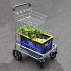 ショッピングカゴ Living Out カゴ付カート2段 TAN-951 キャリーカート 折りたたみ 2段式