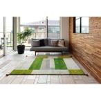【廃番】 萩原 ギャッベ ラグ・マット ＧＡＢＢＥＨ Ｄ１１ ＧＮ 200×200cm