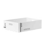 八幡化成 収納ボックス A4 サイズ 幅22.8×奥行32×高さ7.7cm 浅型 コンテナ プラスチック製 ホワイト