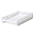 サンコープラスチック トレー SM 幅22.6×奥行38.8×高さ6.3cm e-ラック 収納 ホワイト