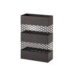 傘立て スリム おしゃれ 水受けトレー付 W28×D12×H41 ダークブラウン 傘立て LFS-182DBR 東谷