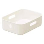 SANKA 収納ケース ナチュラ インボックス ソフト スリムS 幅26×奥行19×高さ8cm ホワイト