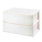 SANKA кейс для хранения выдвижной ящик ширина 39× глубина 26.5× высота 26.5cm широкий глубокий 2 уровень белый 