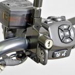 スポーツスターS、ナイトスター ミラーホルダー/ヘルメットロック付 (ブラック) SPEEDRA