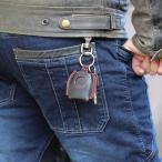 ハーレー スポーツスターS、パンアメリカ レザーキーフォブケース ブラック/レッド DEGNER(デグナー)