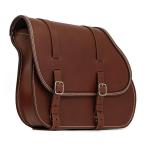 ショッピングmiddle エンズクオイオ Middle Dyna レザーサドルバッグ 29.5L (ダークブラウン) ダイナ