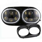 ショッピングhalo MS-G2001D-B LED デュアル・ヘッドライト HALOリング ブラック 2004〜2013 FLTR、FLTRX