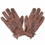 SECOND MAN TATTOO 2 レザーグローブ ブラウン バイ シティ