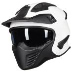 【ILM】 726Xシリーズ オープンフェイス フルフェイスヘルメット ホワイト