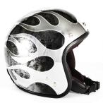 ショッピングjam JCPシリーズ FLAMES T-2 ジェットヘルメット ブラック 72JAM