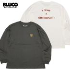 ショッピング長袖tシャツ BLUCO ブルコ 長袖Tシャツ DIFFERENCE プリント ロゴ メンズ ロングTシャツ ロンＴ 141-12-003