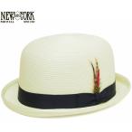 ニューヨークハット NEWYORKHAT 麦わら帽子 ボーラー ストローハット #2024 SEWN DERBY, Ivory