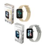 AREA エアリア ARW-P22 スマートウォッチ ベージュ/グレー 運動カウント 歩数計 消費カロリー 心拍数 カメラ操作 カメラ操作 着信通知 【ゆうパケット送料無料】