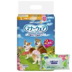 ショッピングシルコット 【今ならシルコットウェットプレゼント】2個セット ユニ・チャーム マナーウェア 女の子用 Lサイズ 中型犬用 32枚