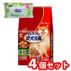 ショッピングシルコット 【今ならシルコットウェットプレゼント】4個セット ユニ・チャーム 愛犬元気 柴犬用7歳以上用ビーフ・緑黄色野菜・小魚入り2.1kg 4520699693193