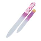 ガラス製爪ヤスリ大小セット 花柄 - コモライフ ※メール便対応商品