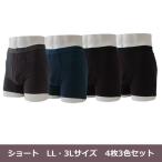 Yahoo! Yahoo!ショッピング(ヤフー ショッピング)エチケットボクサーパンツ ショート 4枚（3色） LL、3Lサイズ - 渡嘉毛織