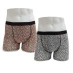 おしゃれなボクサーパンツ　俺のボクサー　ヒョウ柄　2色組 - 渡嘉毛織