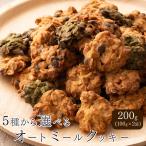 ショッピングオートミール 5種から1個選べる オートミールクッキー 200g(100g×2袋) 小麦粉不使用 割れ欠けあり スイーツ クッキー 送料無料