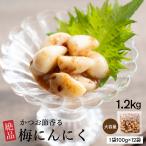 漬物 無臭 梅にんにく 1.2kg(100g×12袋) [ 送料無料 漬け物 ニンニク うめ 梅肉 おつまみ 臭わない ] ヘルシー＆スマイル