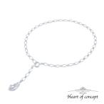  Heart ob концепция серебряный ножной браслет перо Cubic Zirconia подарок день рождения подарок HCA-1M