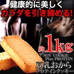 豆乳おからプロテインクッキー 1kg×2個セット おから 豆乳クッキー 焼き菓子 クッキー 豆乳おからクッキー プロテイン ソイプロテイン