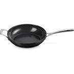 Le Creuset ル・クルーゼ 28cmセラミック・ノンスティック・ディープフライパン 補助ハンドル付き深型 (ブラック) 11inch Essential Nonstickシリーズ