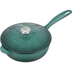 【限定品】　Le Creuset ル・クルーゼ　21cm片手鍋　ソーシエ・ソースパン　(アーティチョーク） オリーブの枝の柄エンボス仕様　2.25QT