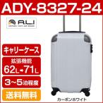 アジア・ラゲージ  ハードキャリーケース 62L カーボンホワイト ADY-8327-24 3〜5泊程度の旅行に最適