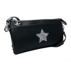 ショッピングお財布ポシェット Pisoraro(ピソラロ) 3WAY スタージュエリーウォレットバッグ お財布ポシェット ブラック PR93