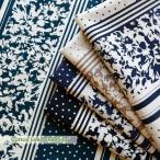 びっくり価格!「春夏のお洋服作りにおすすめ♪アジアンテイスト-Flower Dot」 綿麻 生地 布 マスク 手作り 花柄 服作り インテリア パジャマア ワンピース ド…