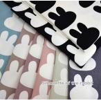  популярный!Silhouette of the rabbit[ заяц. Silhouette ]oks/ хлопок / Северная Европа способ / входить . входить ./ сумка / фартук / сумка для занятий / простой 