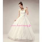 ウェディングドレスダイヤ飾りハート...