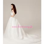 ウェディングドレスストーン飾りハー...